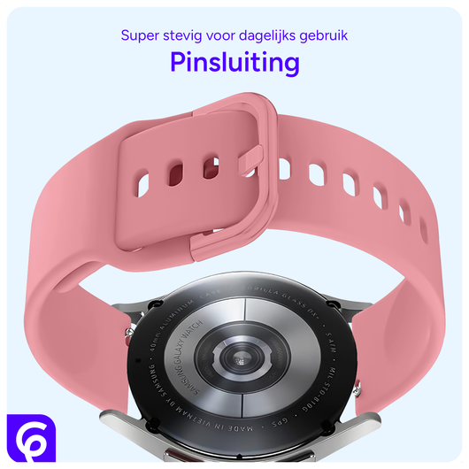 SBG Universeel Smartwatch / Horloge Bandje - Siliconen - 20MM - Roze afbeelding 3