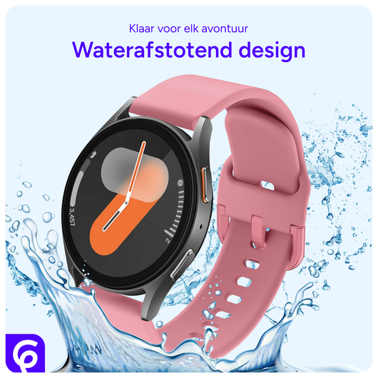 SBG Universeel Smartwatch / Horloge Bandje - Siliconen - 20MM - Roze afbeelding 6