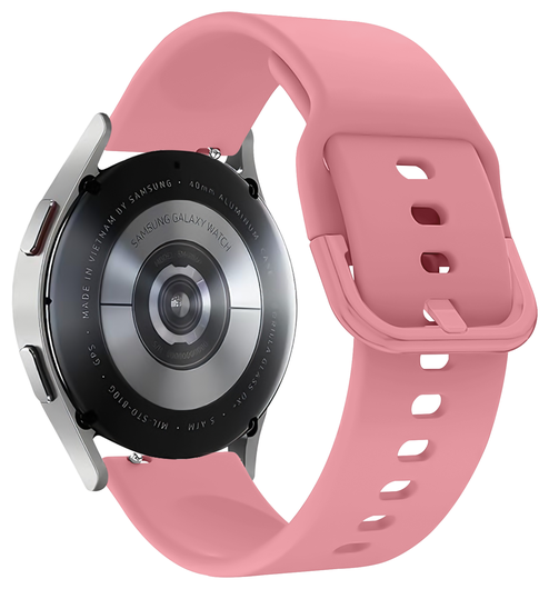 SBG Universeel Smartwatch / Horloge Bandje - Siliconen - 20MM - Roze afbeelding 9