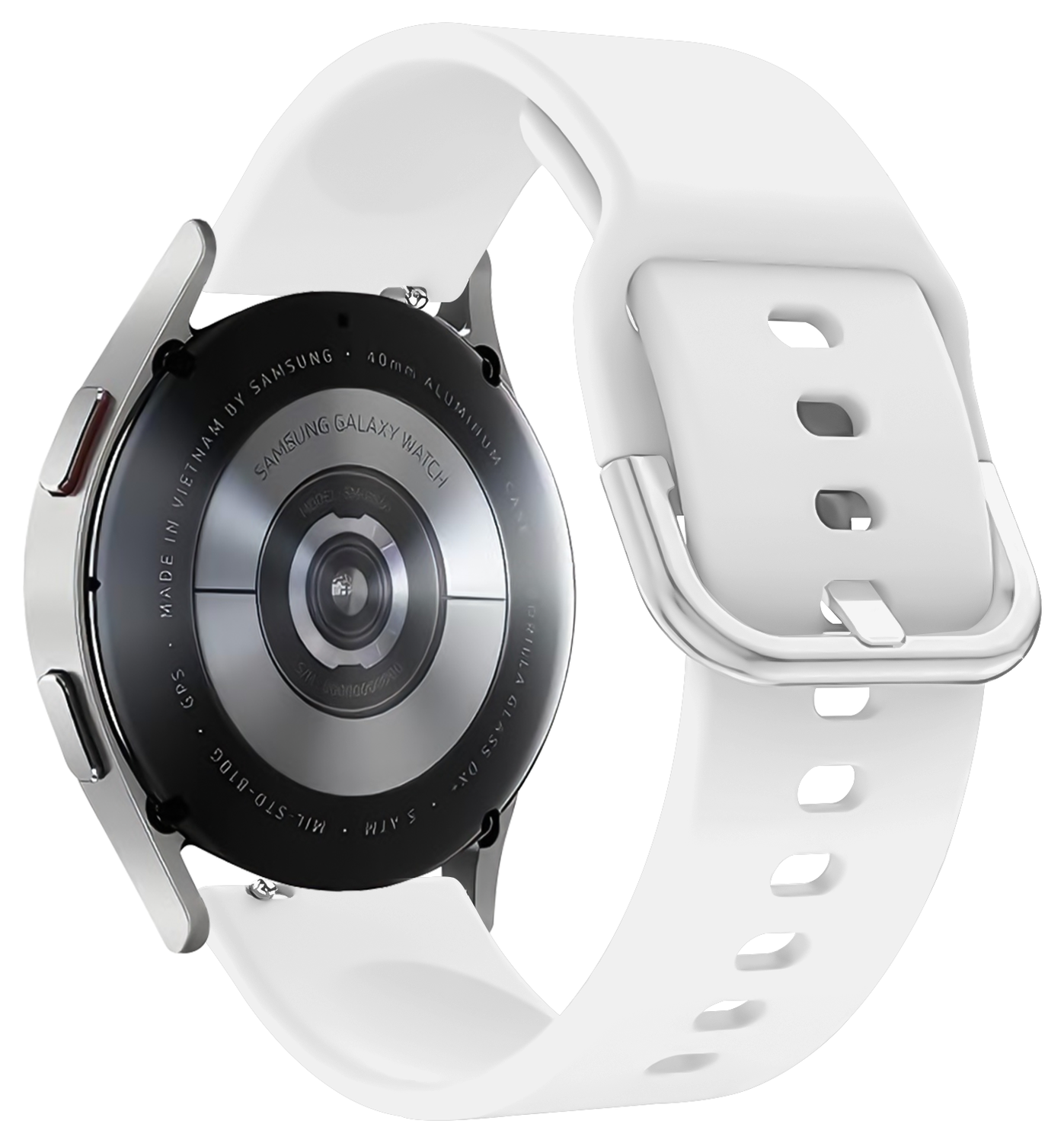 SBG Universeel Smartwatch / Horloge Bandje - Siliconen - 22MM - Wit afbeelding 8