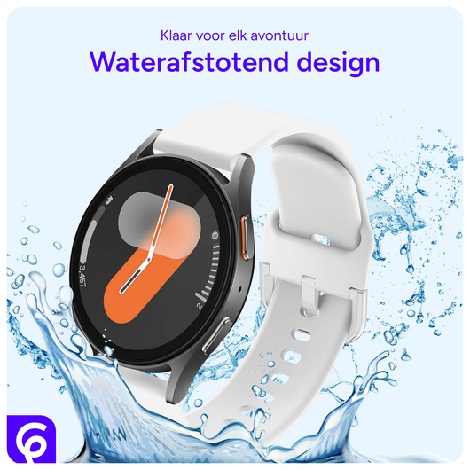 SBG Universeel Smartwatch / Horloge Bandje - Siliconen - 22MM - Wit afbeelding 5