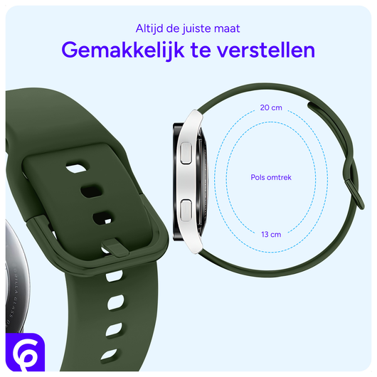 SBG Universeel Smartwatch / Horloge Bandje - Siliconen - 22MM - Groen afbeelding 2
