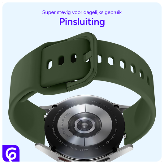 SBG Universeel Smartwatch / Horloge Bandje - Siliconen - 22MM - Groen afbeelding 3