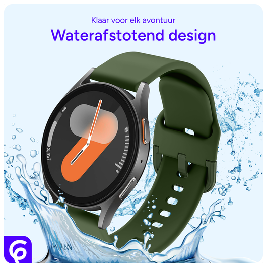 SBG Universeel Smartwatch / Horloge Bandje - Siliconen - 22MM - Groen afbeelding 6