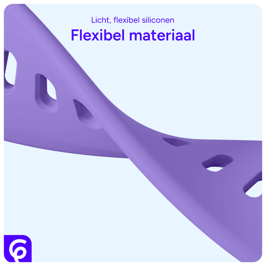 SBG Universeel Smartwatch / Horloge Bandje - Siliconen - 22MM - Lila afbeelding 5