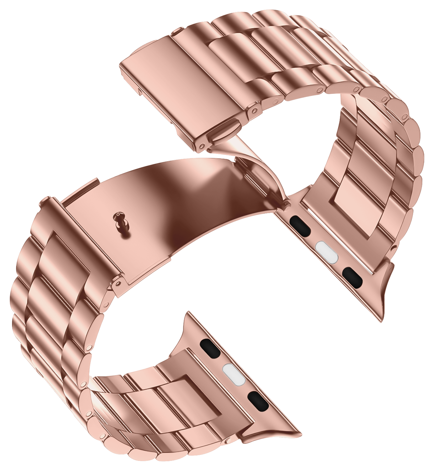 SBG RVS - Apple Watch Bandje - 1-11/SE - 38/40/41/42MM - Rose Goud afbeelding 7