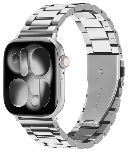 SBG RVS - Apple Watch Bandje - 1-11/SE/Ultra - 49/46/45/44/42MM - Zilver afbeelding 1
