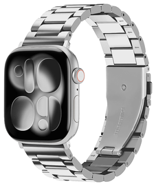 SBG RVS - Apple Watch Bandje - 1-11/SE/Ultra - 49/46/45/44/42MM - Zilver afbeelding