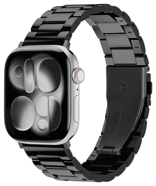 SBG RVS - Apple Watch Bandje - 1-11/SE/Ultra - 49/46/45/44/42MM - Zwart afbeelding