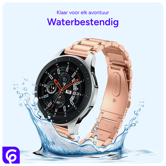 SBG RVS - Universeel Smartwatch / Horloge Bandje Schakels 20MM - Rose Goud afbeelding 3