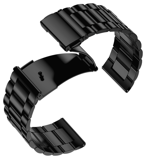 SBG RVS - Universeel Smartwatch / Horloge Bandje Schakels 20MM - Zwart afbeelding 9