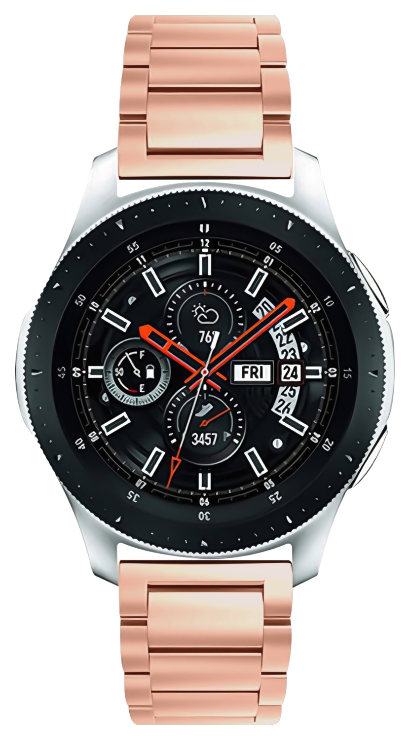 SBG RVS - Universeel Smartwatch / Horloge Bandje Schakels 22MM - Rose Goud afbeelding 7