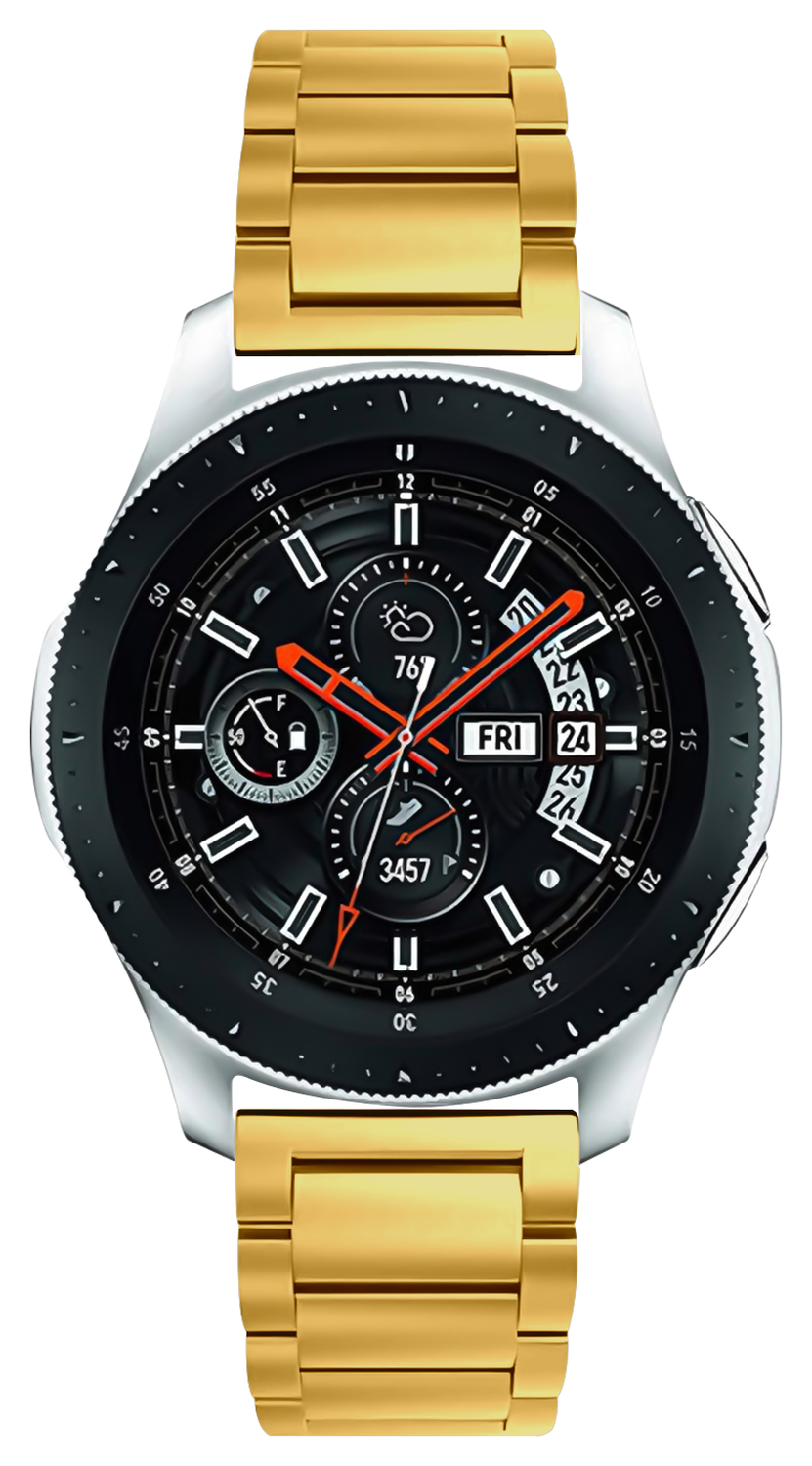 SBG RVS - Universeel Smartwatch / Horloge Bandje Schakels 22MM - Goud afbeelding 7