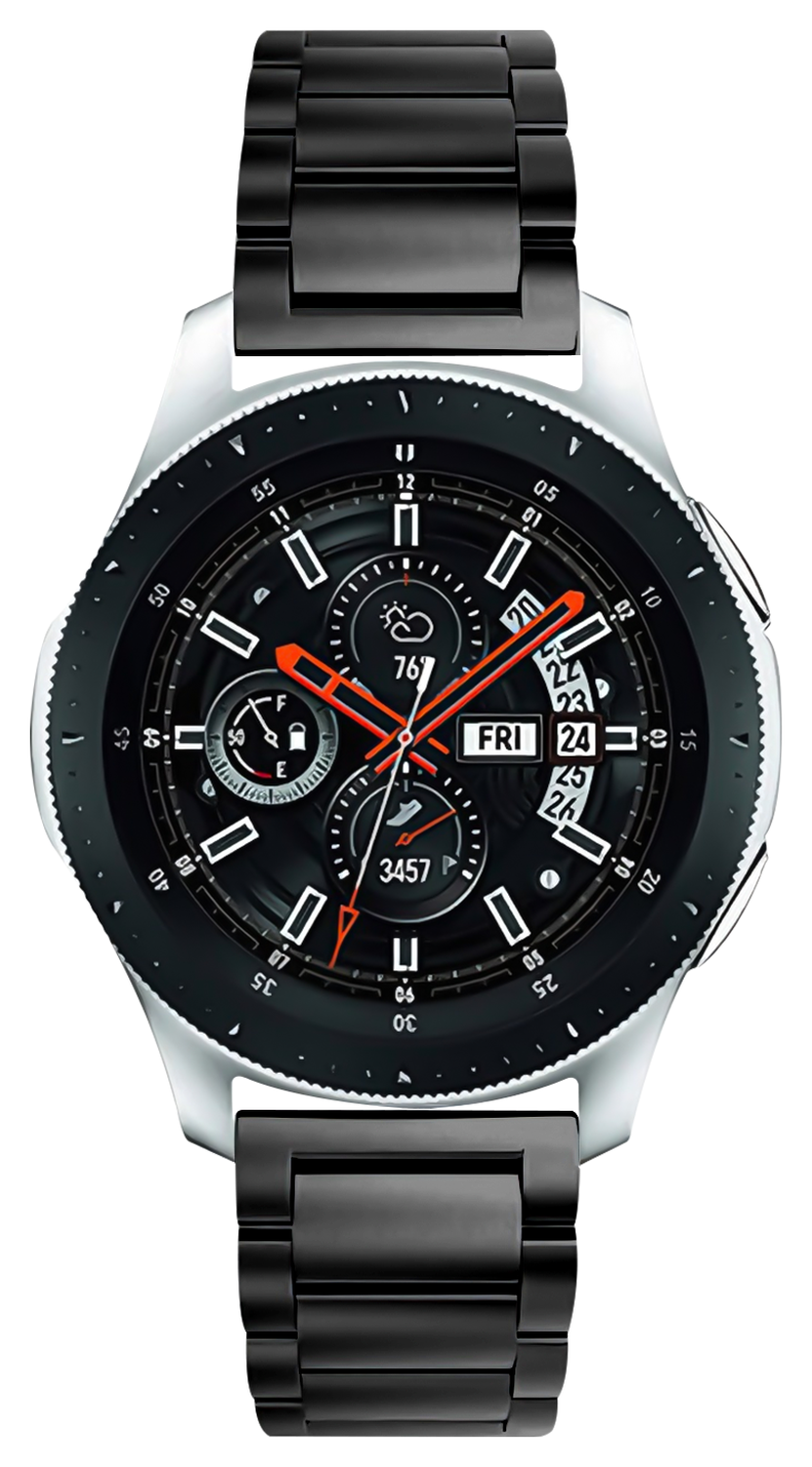 SBG RVS - Universeel Smartwatch / Horloge Bandje Schakels 22MM - Zwart afbeelding 7