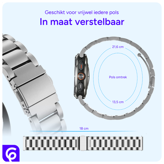 SBG RVS - Samsung Galaxy Watch Ultra Bandje Schakels - Zilver afbeelding 5
