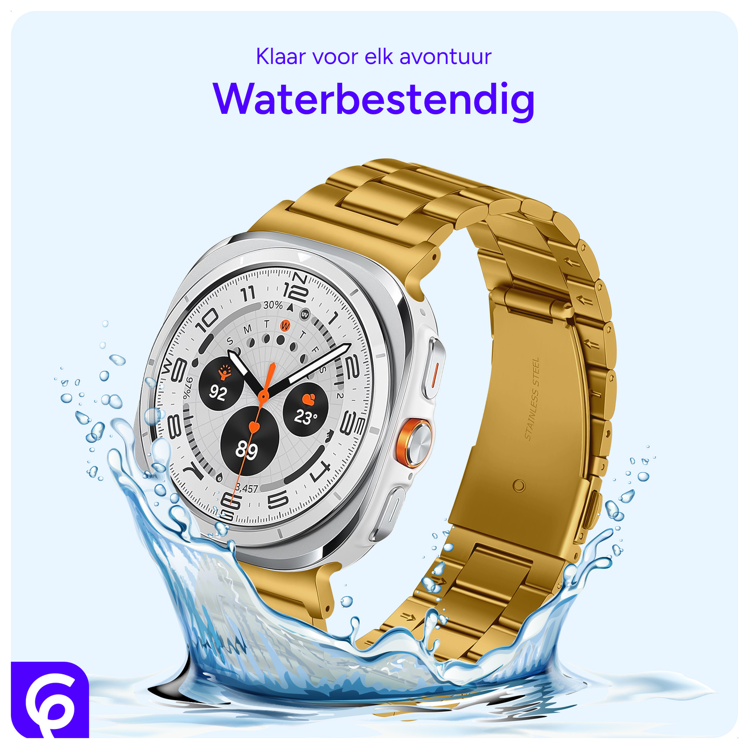 SBG RVS - Samsung Galaxy Watch Ultra Bandje Schakels - Goud afbeelding 3