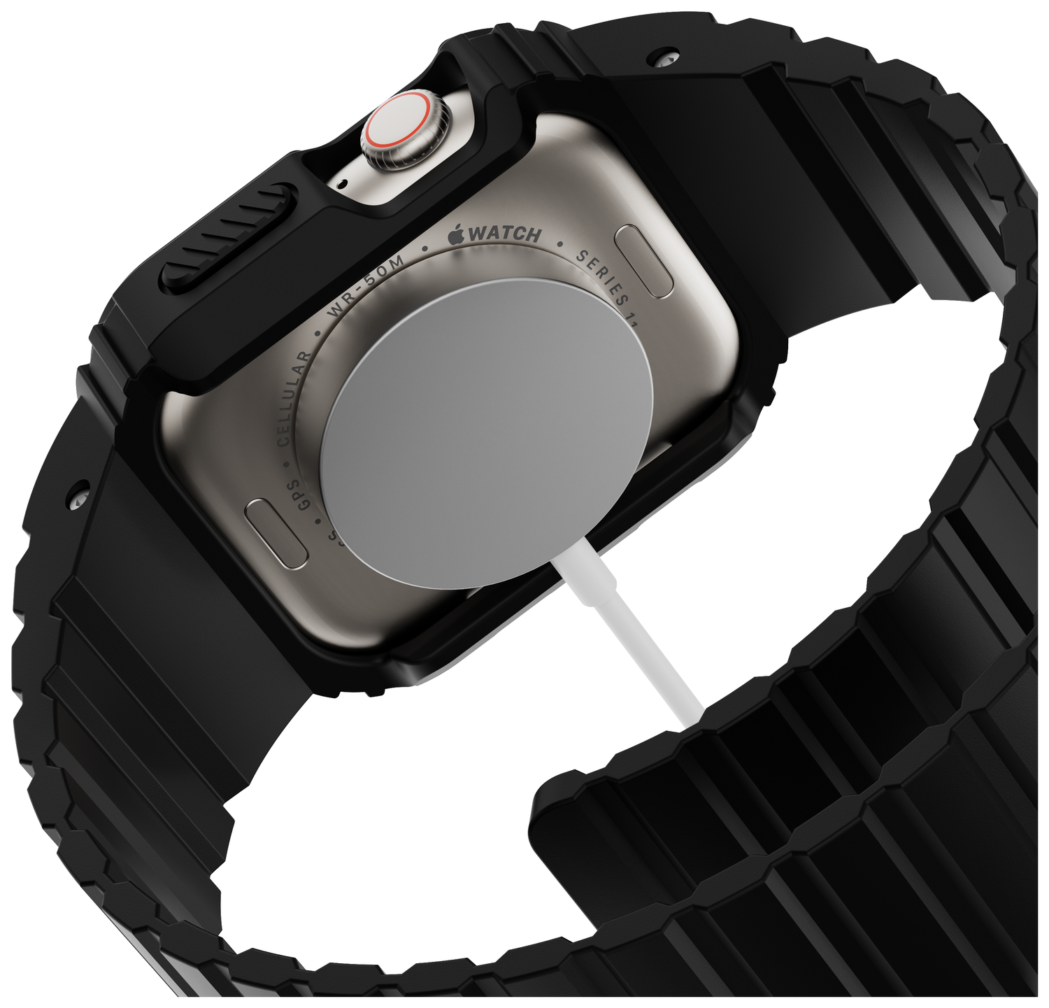 Buddi Forge - Apple Watch 40/41MM - Bandje & Hoesje Zwart afbeelding 9