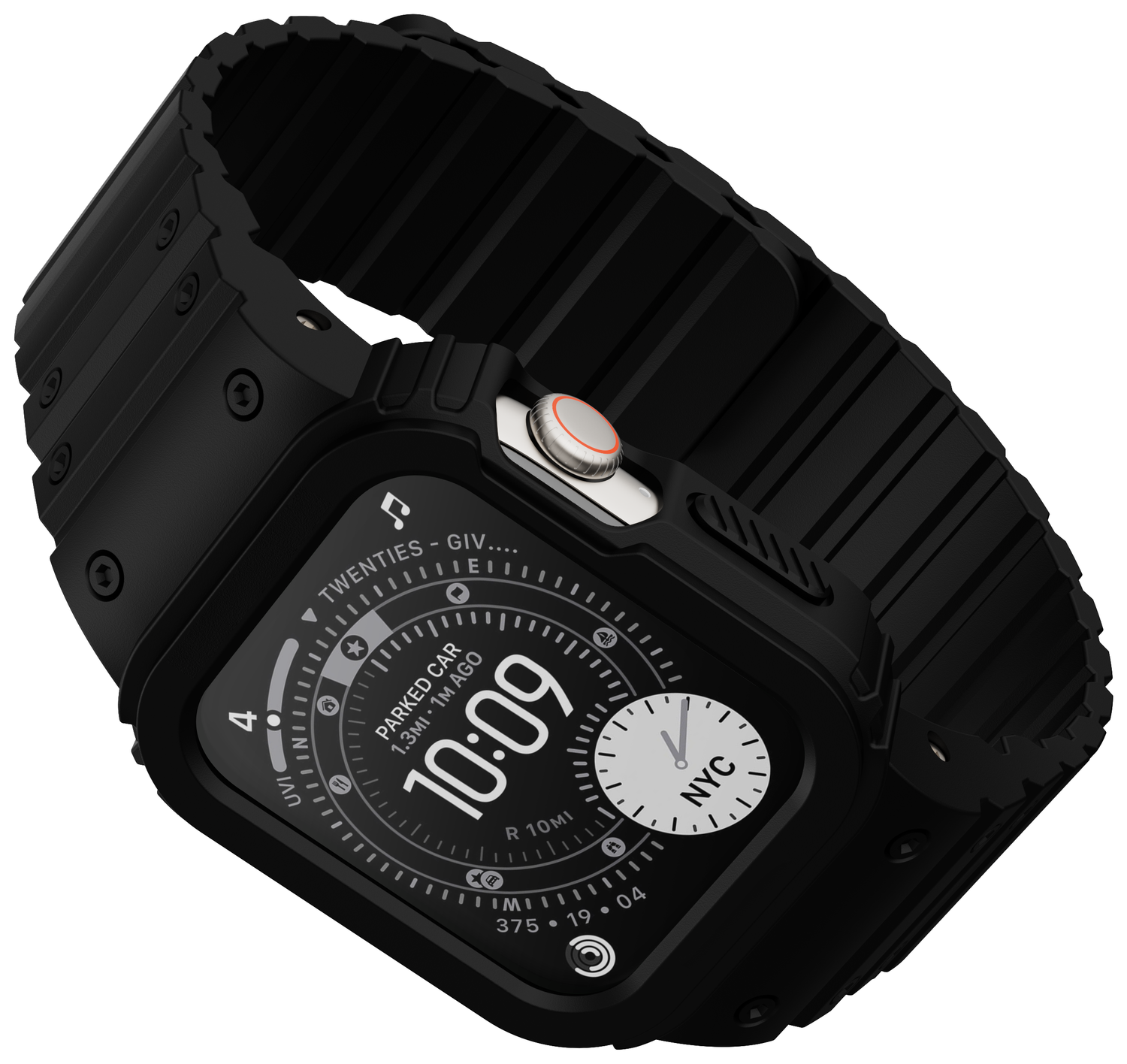 Buddi Forge - Apple Watch 44/45MM - Bandje & Hoesje Zwart afbeelding 8