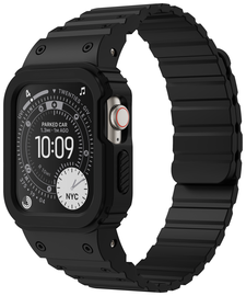 Buddi Forge - Apple Watch 44/45MM - Bandje & Hoesje Zwart afbeelding