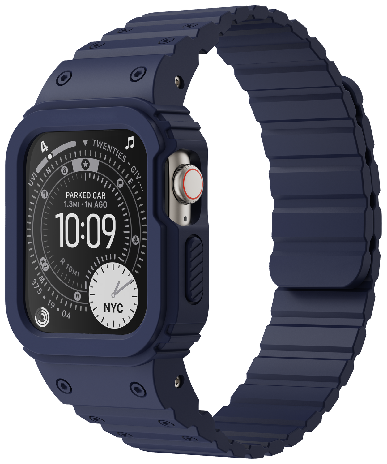 Buddi Forge - Apple Watch 44/45MM - Bandje & Hoesje Blauw afbeelding 1
