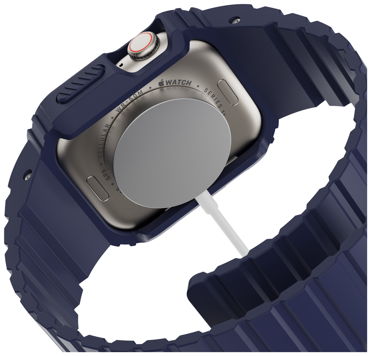 Buddi Forge - Apple Watch 44/45MM - Bandje & Hoesje Blauw afbeelding 9