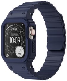 Buddi Forge - Apple Watch 44/45MM - Bandje & Hoesje Blauw afbeelding