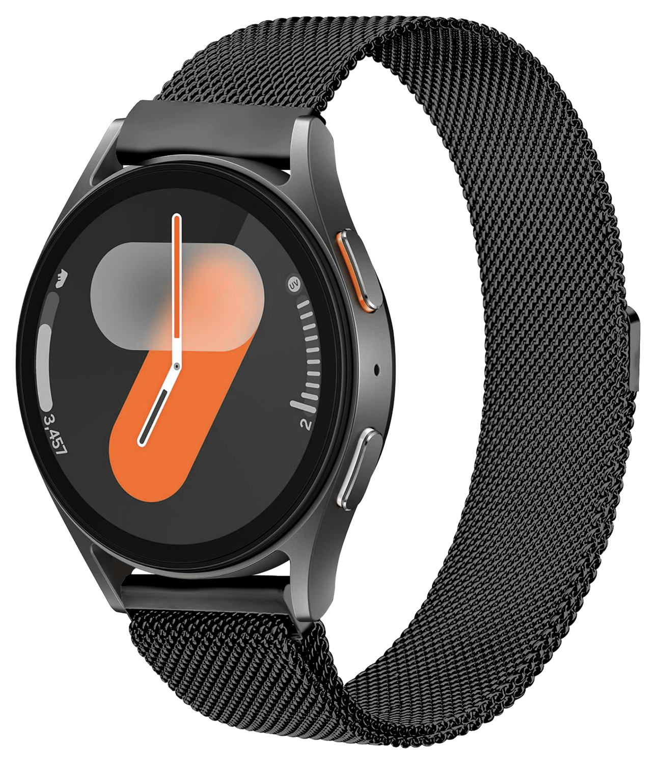 SBG Universeel Smartwatch / Horloge Bandje - Milanees - 20MM - Zwart afbeelding 1