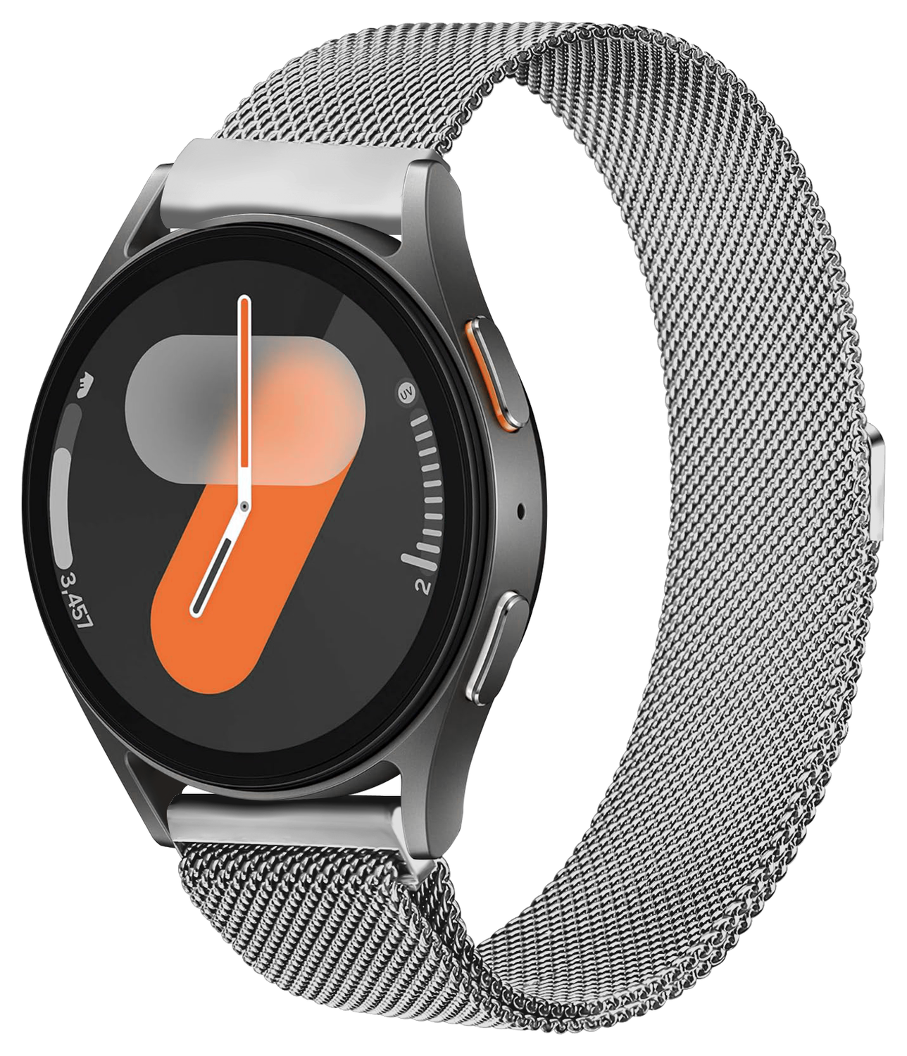 SBG Universeel Smartwatch / Horloge Bandje - Milanees - 20MM - Zilver afbeelding 1