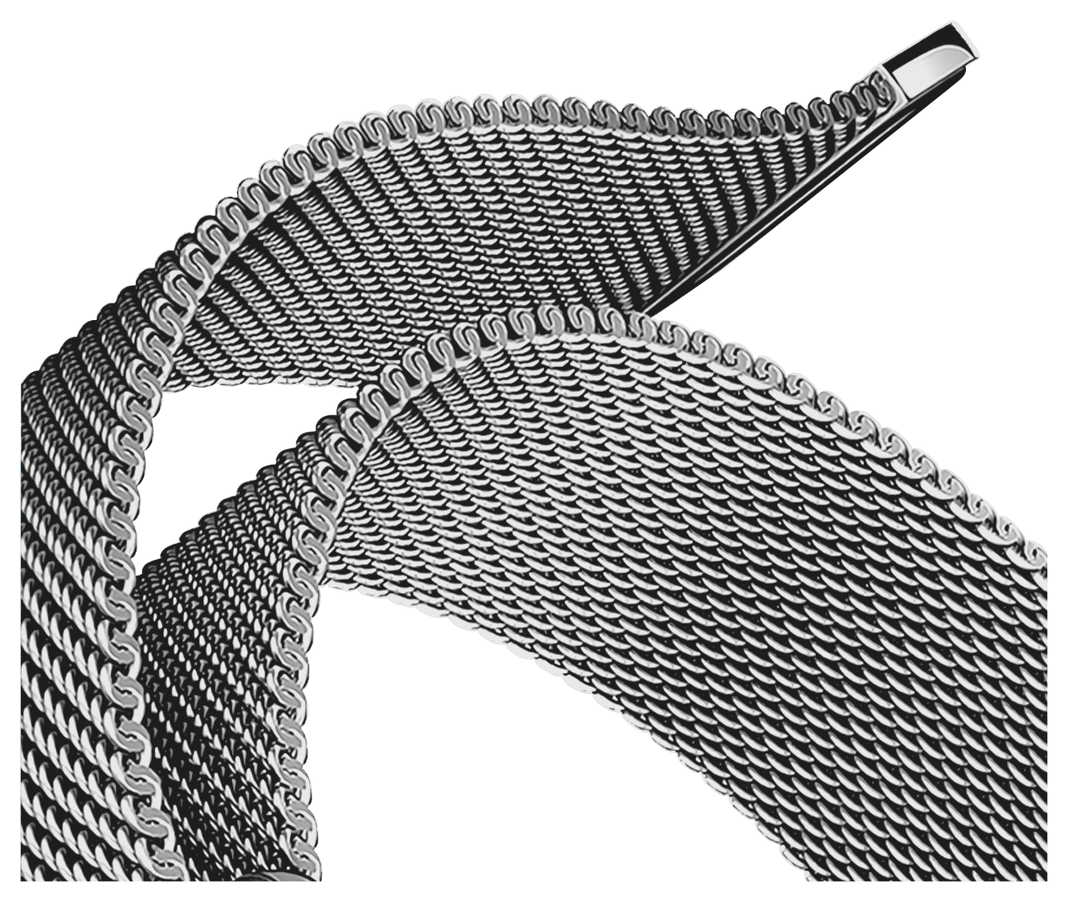 SBG Universeel Smartwatch / Horloge Bandje - Milanees - 20MM - Zilver afbeelding 12