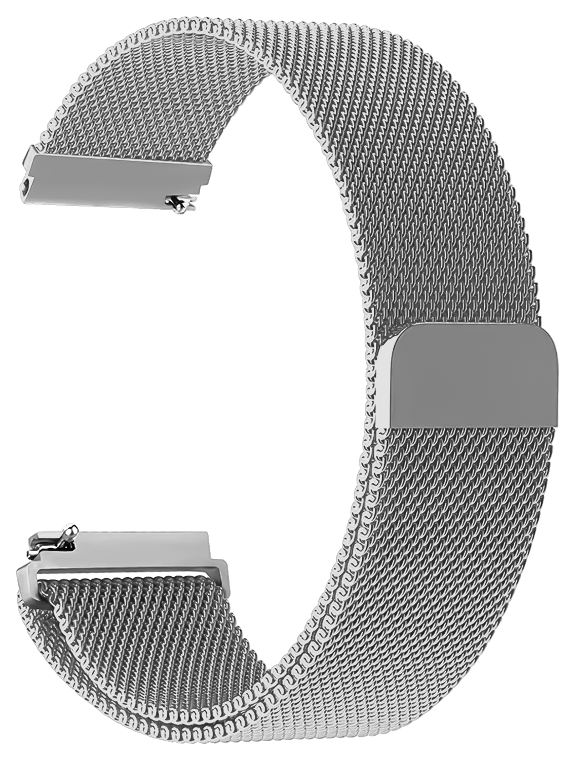 SBG Universeel Smartwatch / Horloge Bandje - Milanees - 20MM - Zilver afbeelding 7