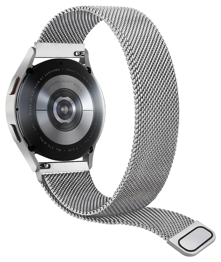 SBG Universeel Smartwatch / Horloge Bandje - Milanees - 20MM - Zilver afbeelding 9