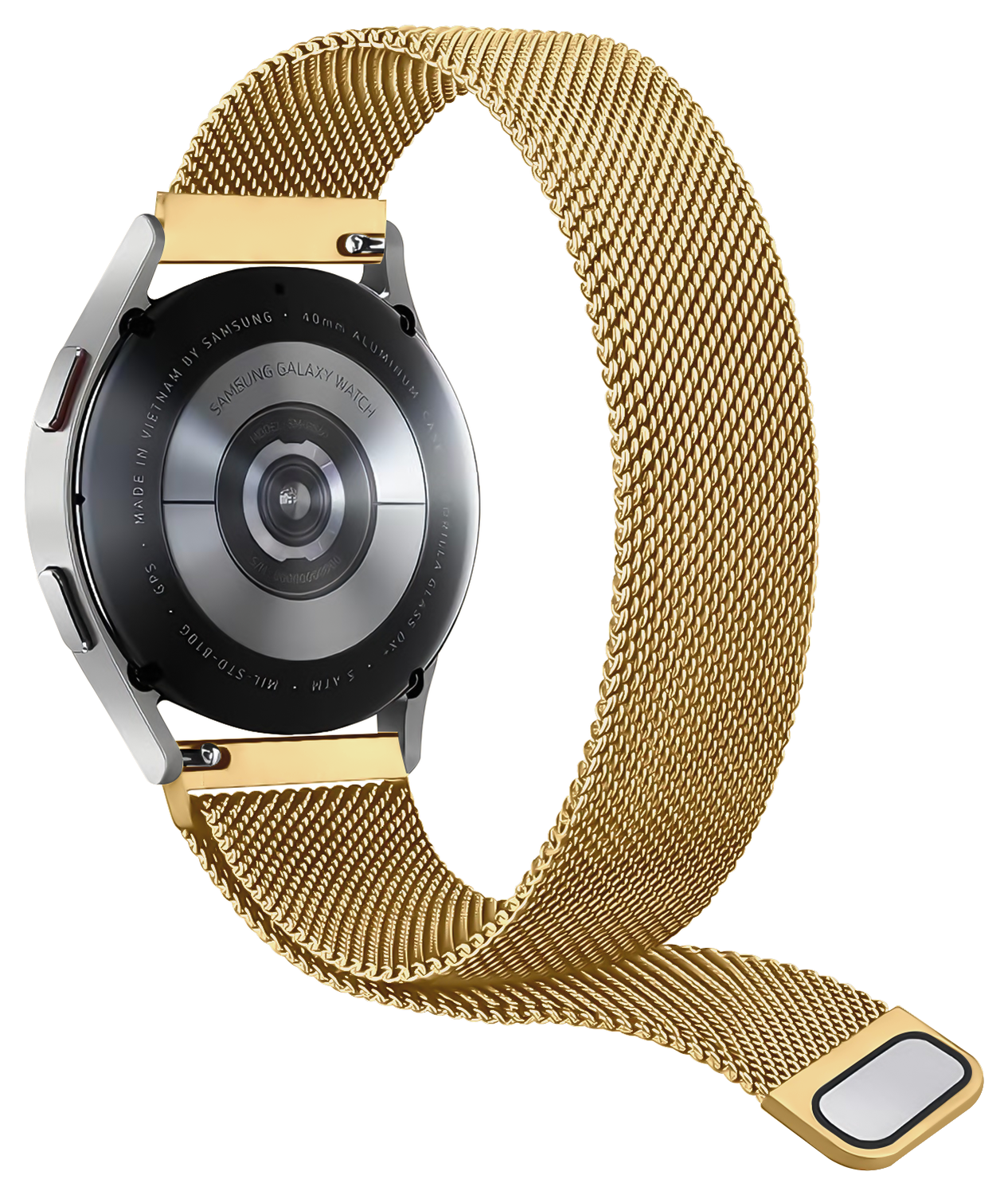 SBG Universeel Smartwatch / Horloge Bandje - Milanees - 20MM - Goud afbeelding 9