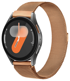 SBG Universeel Smartwatch / Horloge Bandje - Milanees - 20MM - Roze Goud afbeelding