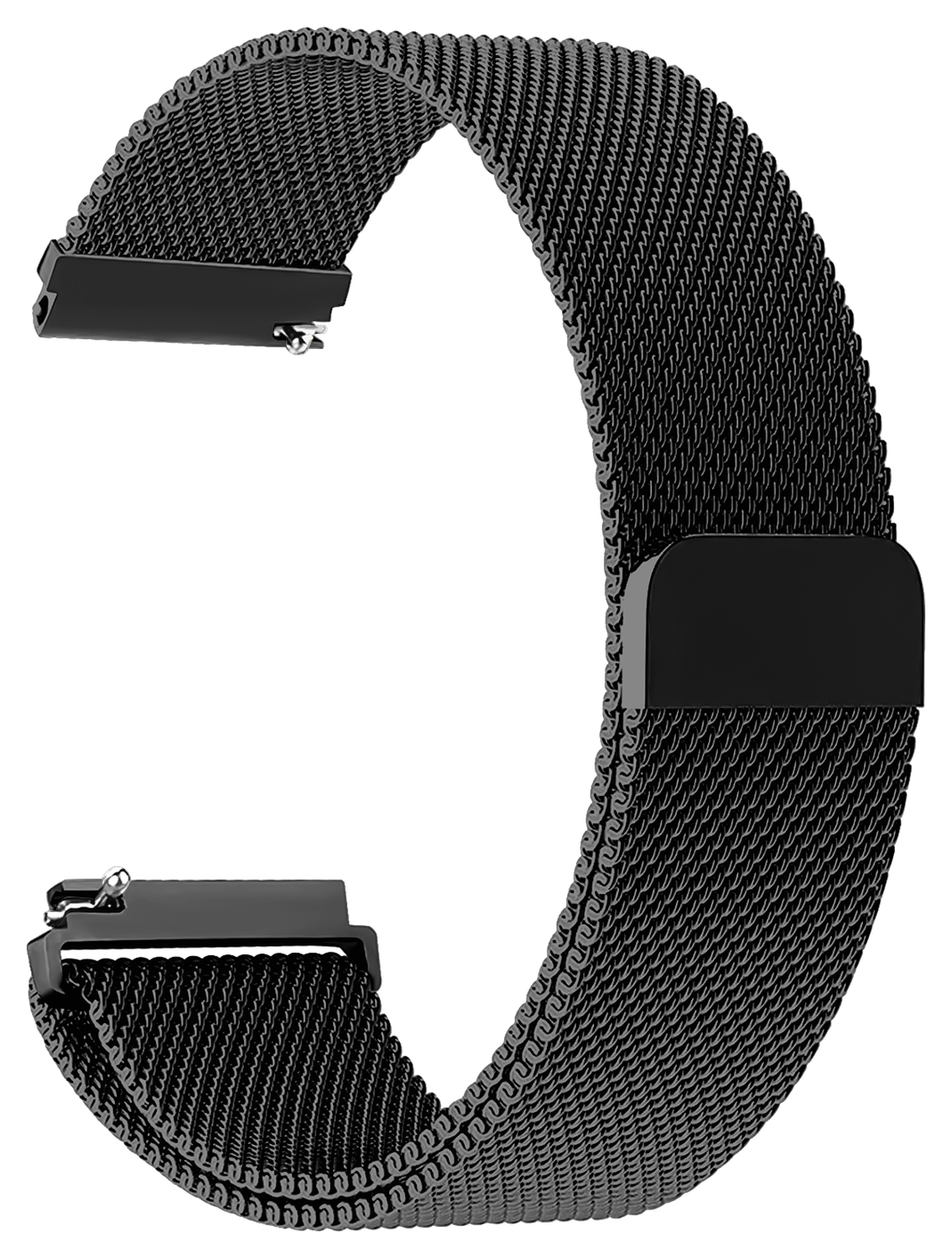 SBG Universeel Smartwatch / Horloge Bandje - Milanees - 22MM - Zwart afbeelding 7