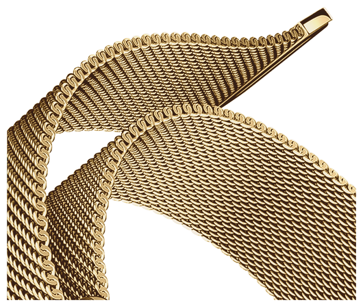 SBG Universeel Smartwatch / Horloge Bandje - Milanees - 22MM - Goud afbeelding 12