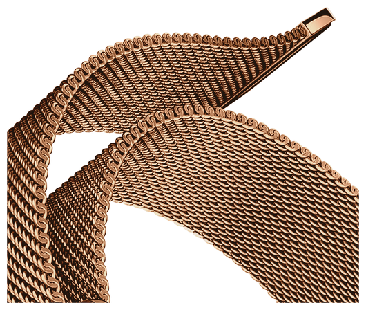 SBG Universeel Smartwatch / Horloge Bandje - Milanees - 22MM - Roze Goud afbeelding 12