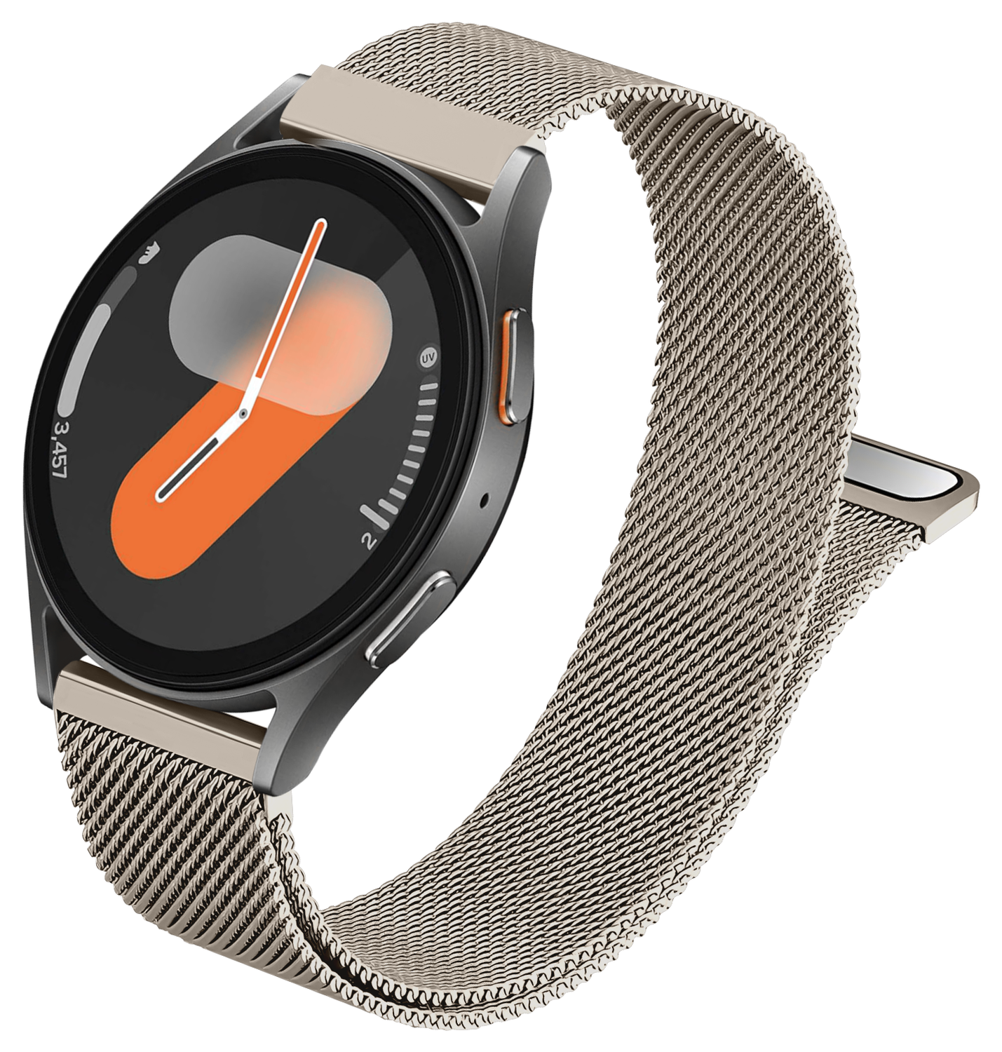 SBG Universeel Smartwatch / Horloge Bandje - Milanees - 22MM - Sterrenlicht afbeelding 8