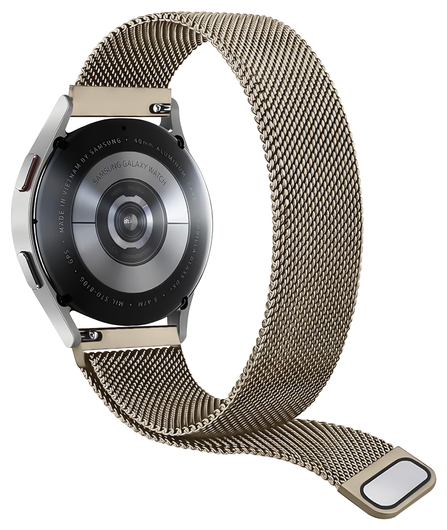 SBG Universeel Smartwatch / Horloge Bandje - Milanees - 22MM - Sterrenlicht afbeelding 9