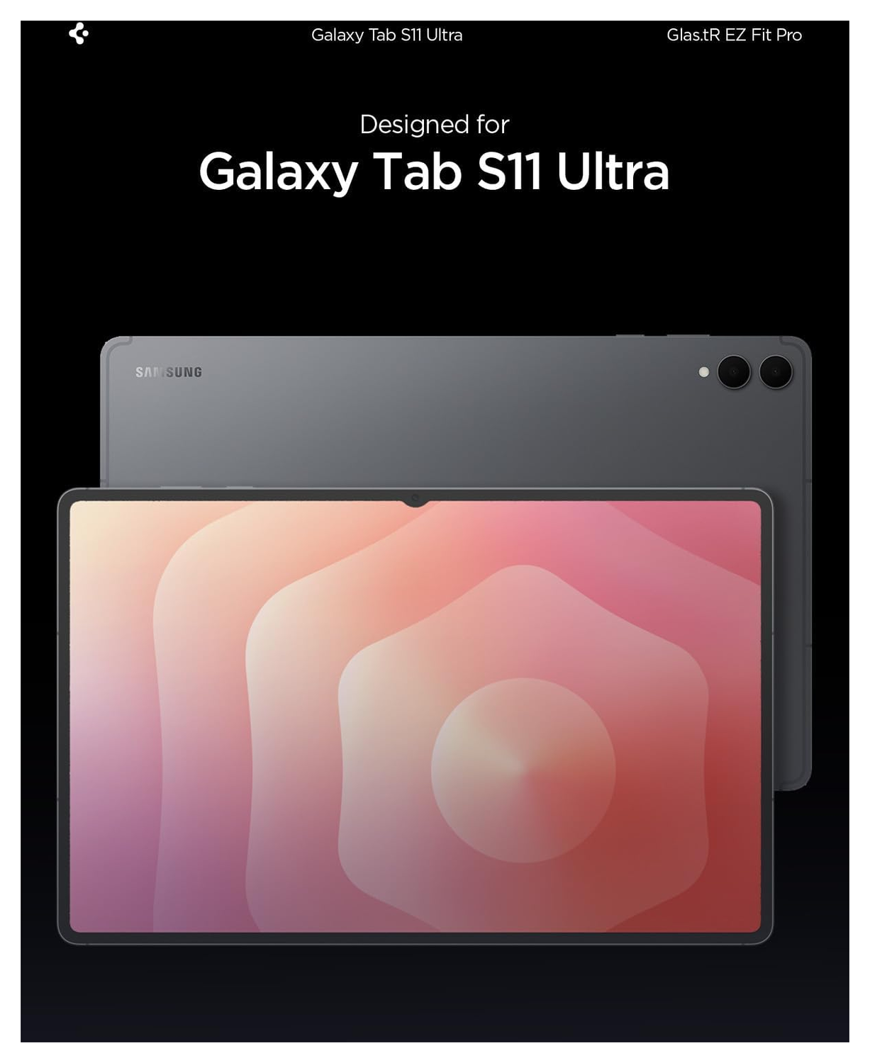 Spigen EZ Fit GLAS.tR Samsung Galaxy Tab S11 Ultra Screen Protector 1-Pack afbeelding 2