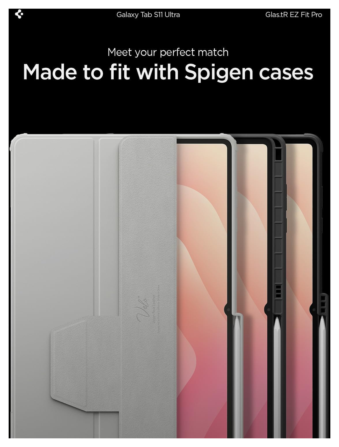 Spigen EZ Fit GLAS.tR Samsung Galaxy Tab S11 Ultra Screen Protector 1-Pack afbeelding 6