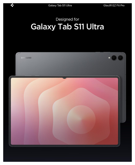 Spigen EZ Fit GLAS.tR Samsung Galaxy Tab S11 Ultra Screen Protector 1-Pack afbeelding 2