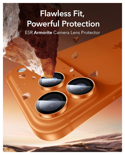 ESR Armorite iPhone 17 Pro (Max)/16 Pro (Max) Camera Lens Protector Oranje afbeelding 2