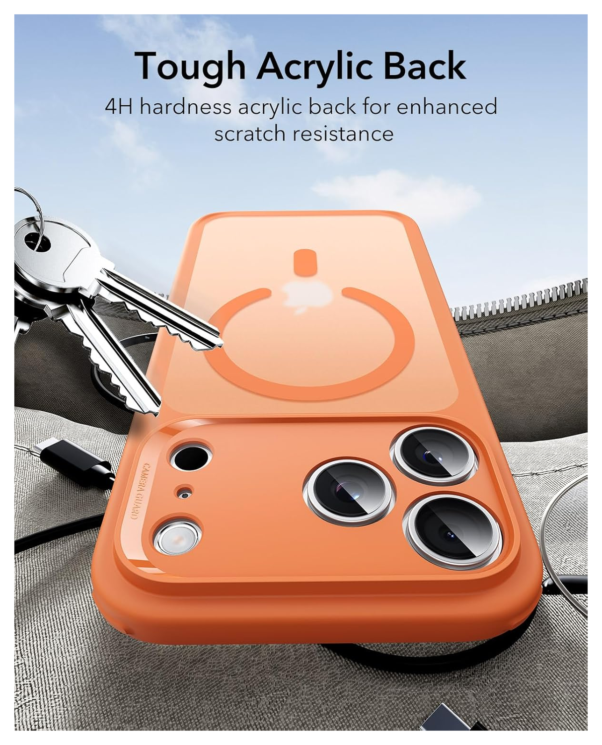 ESR Classic Hybrid iPhone 17 Pro Max Hoesje MagSafe Back Cover Oranje afbeelding 7