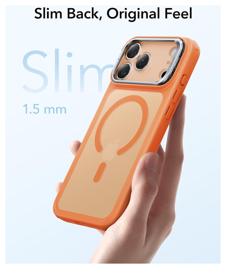 ESR Classic Hybrid MagSafe iPhone 17 Pro Max Hoesje Stand Oranje afbeelding 4