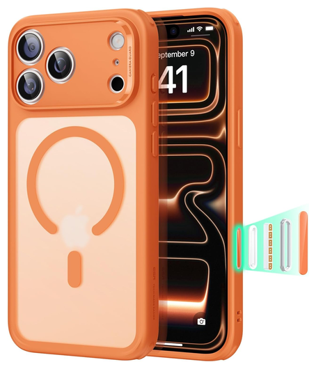 ESR Classic Hybrid iPhone 17 Pro Hoesje MagSafe Back Cover Oranje afbeelding 1