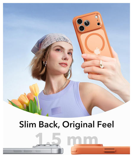 ESR Classic Hybrid iPhone 17 Pro Hoesje MagSafe Back Cover Oranje afbeelding 8