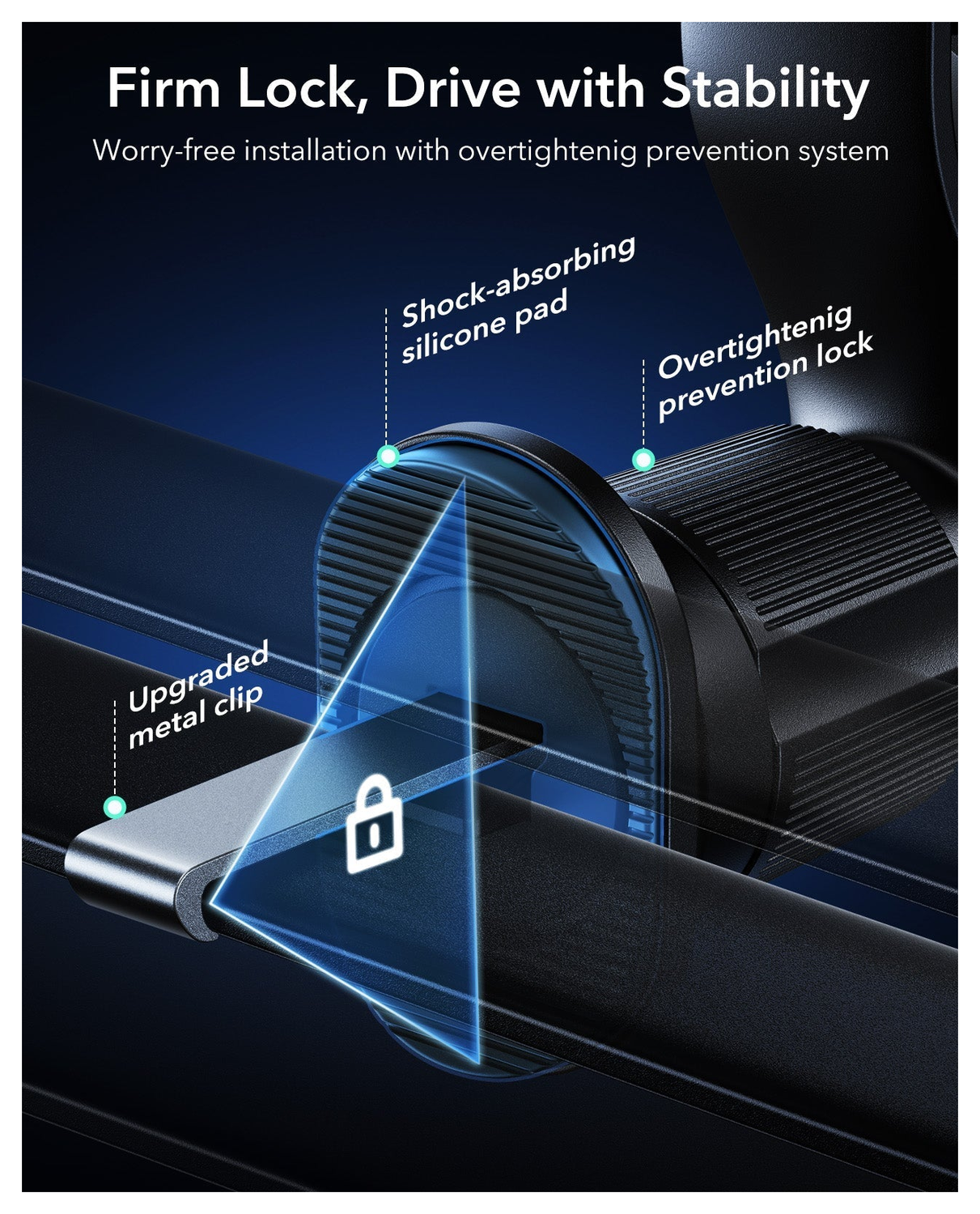 ESR OmniLock 25W MagSafe / Qi2 Telefoonhouder Ventilatierooster CryoBoost Zwart afbeelding 5