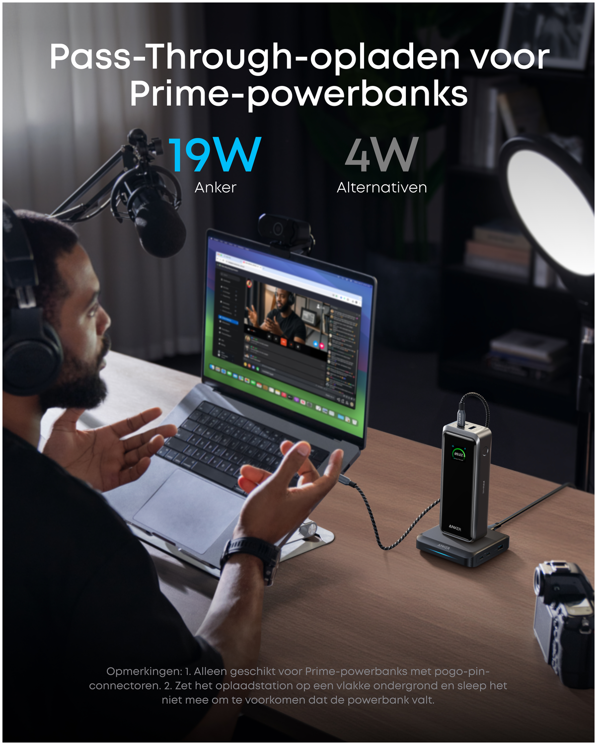 Anker Prime Oplaad Station 150W met Bluetooth en Wifi Zwart afbeelding 4