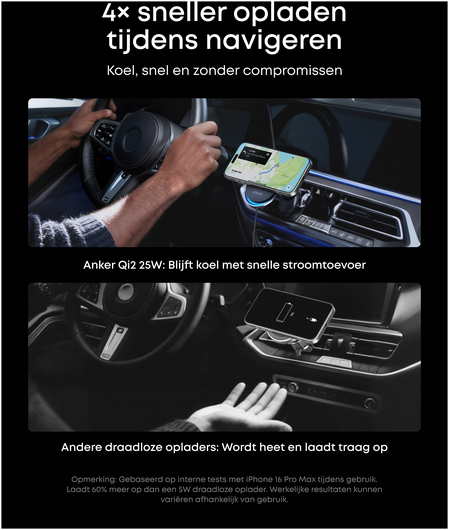 Anker Prime (25W) Qi2 Telefoonhouder Auto Ventilatierooster met MagSafe Opladen afbeelding 2