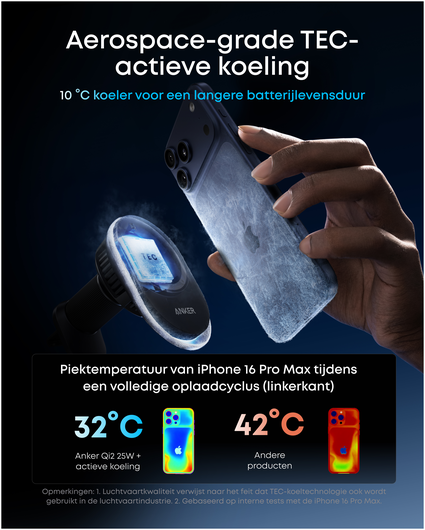 Anker Prime (25W) Qi2 Telefoonhouder Auto Ventilatierooster met MagSafe Opladen afbeelding 4